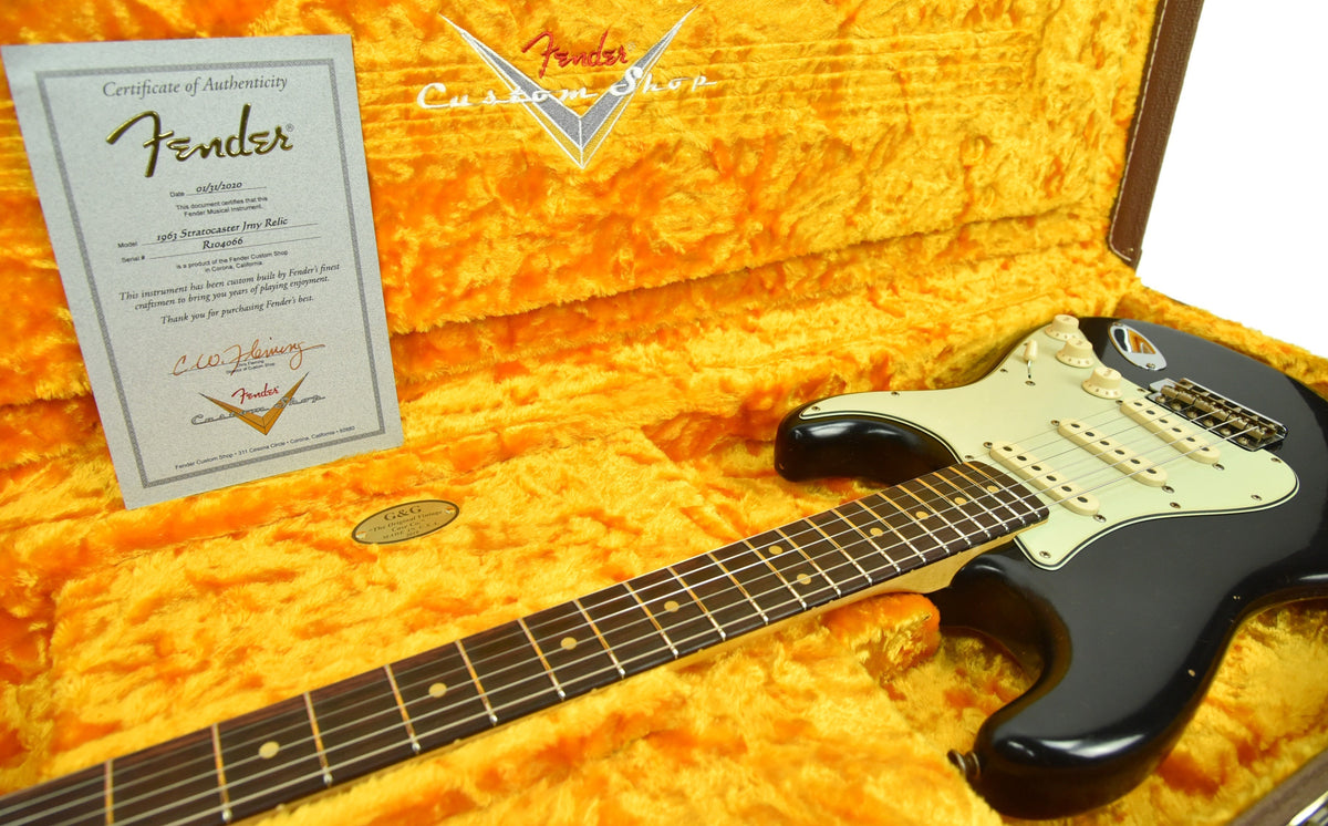 Fender Custom Shop 63 Stratocaster Journeyman Relic in Black R104066