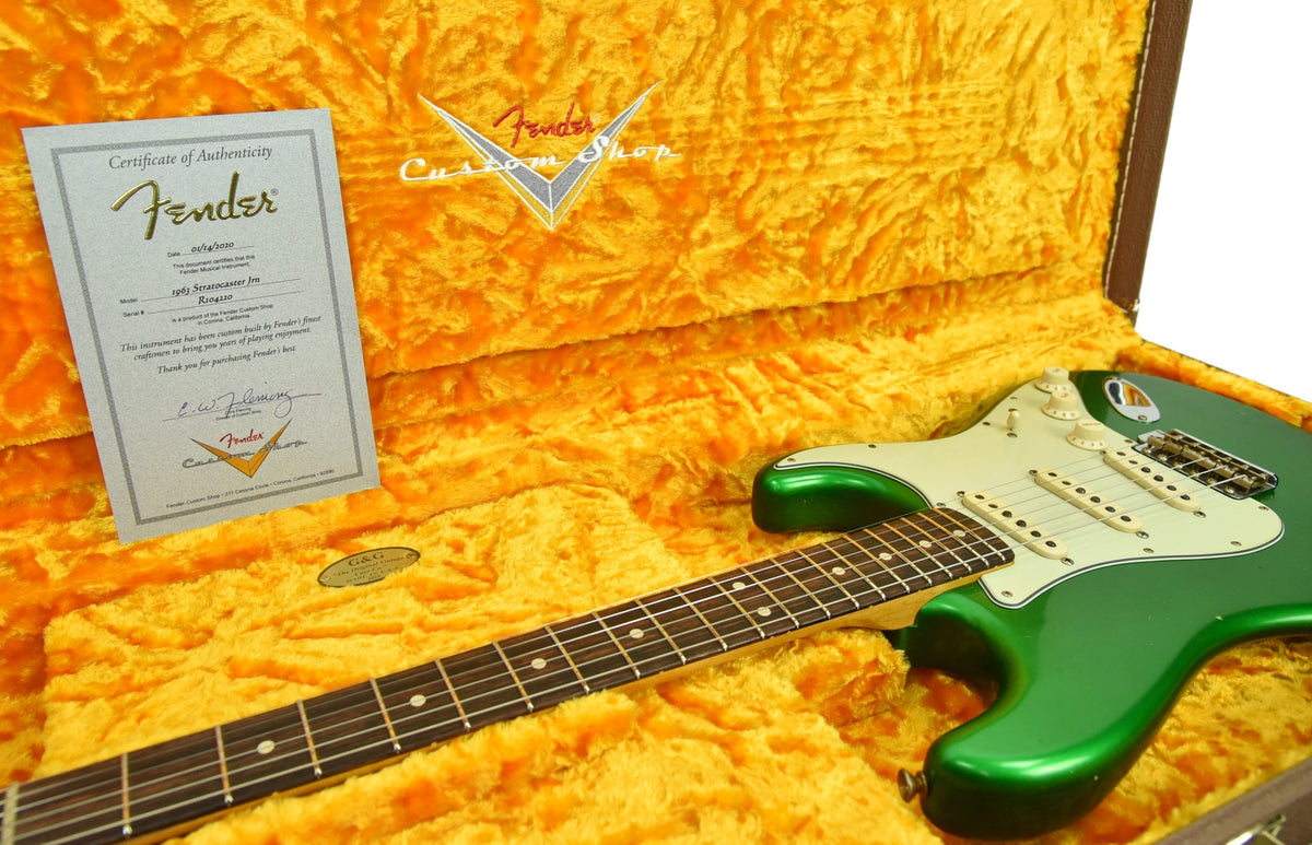 Fender Custom Shop 63 Stratocaster Journeyman Relic in Candy Green R104220