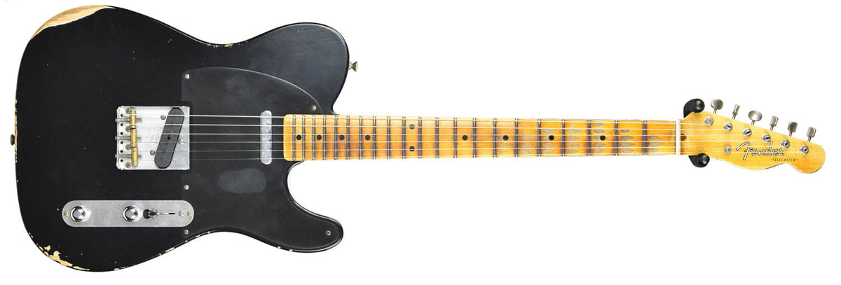 Fender Custom Shop 1 Piece Ash 50s Telecaster Relic in Black R98090