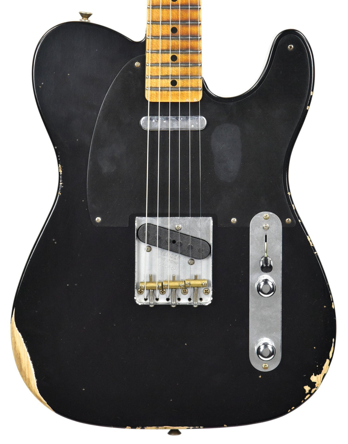 Fender Custom Shop 1 Piece Ash 50s Telecaster Relic in Black R98090