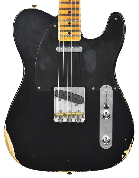 Fender Custom Shop 1 Piece Ash 50s Telecaster Relic in Black R98090