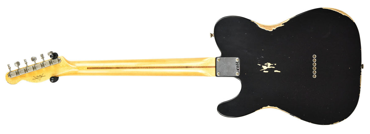 Fender Custom Shop 1 Piece Ash 50s Telecaster Relic in Black R98090