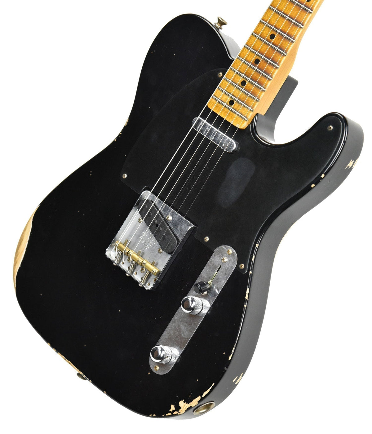Fender Custom Shop 1 Piece Ash 50s Telecaster Relic in Black R98090