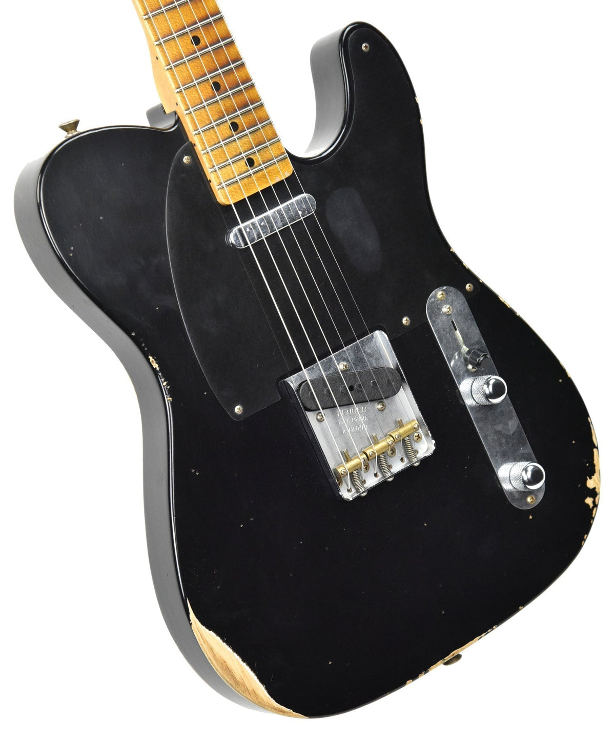 Fender Custom Shop 1 Piece Ash 50s Telecaster Relic in Black R98090