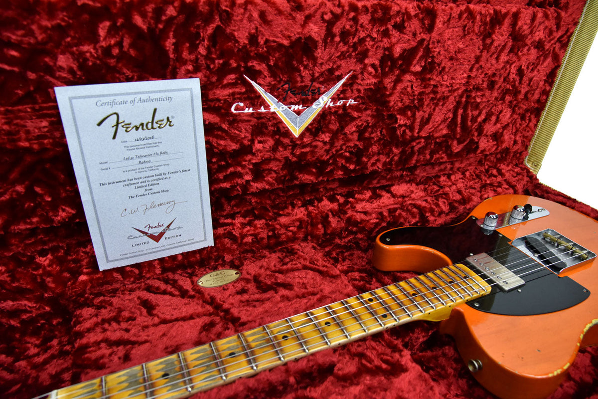 Fender Custom Shop NAMM 52 HS Tele Relic in Sunset Orange Transparent R98030