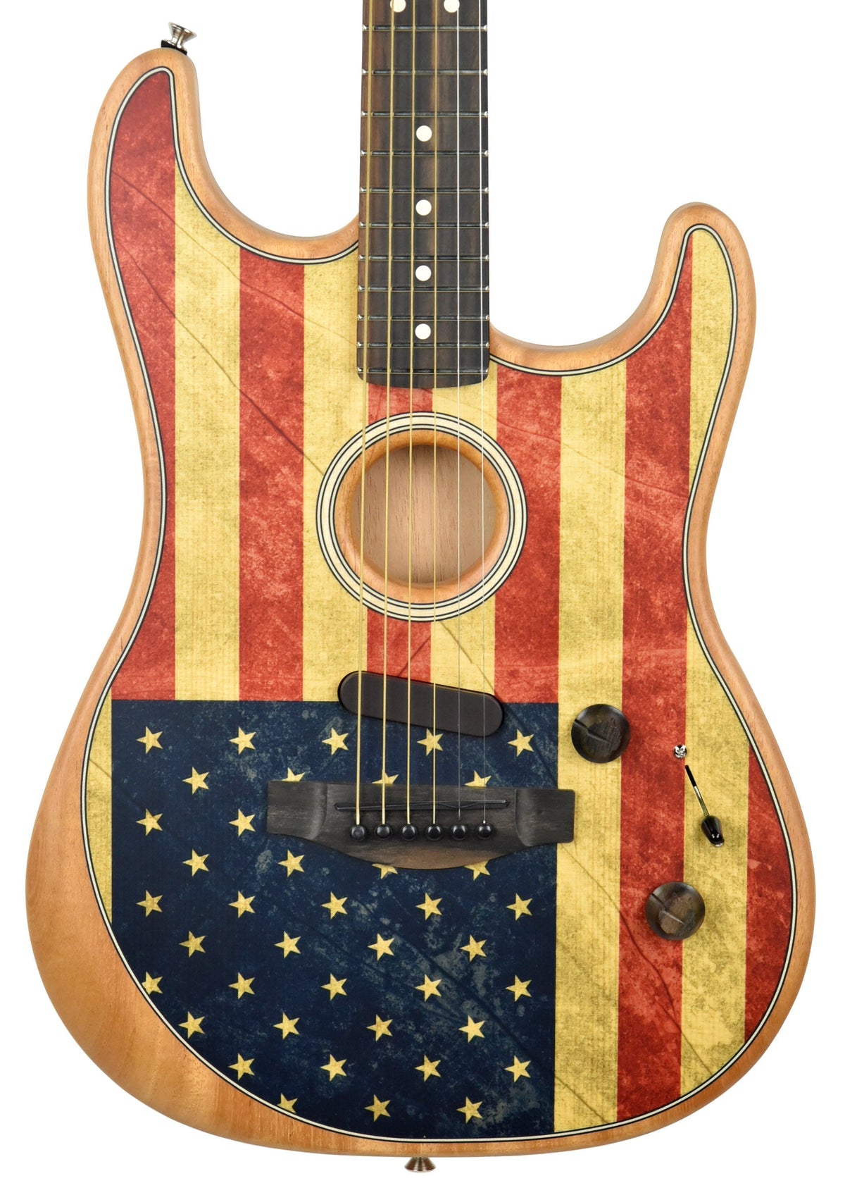 Fender American Acoustasonic Stratocaster Flag Print US203433A