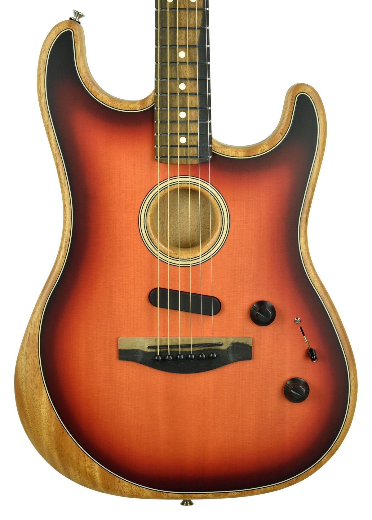 Fender Acoustasonic Stratocaster in 3 Tone Sunburst US203022