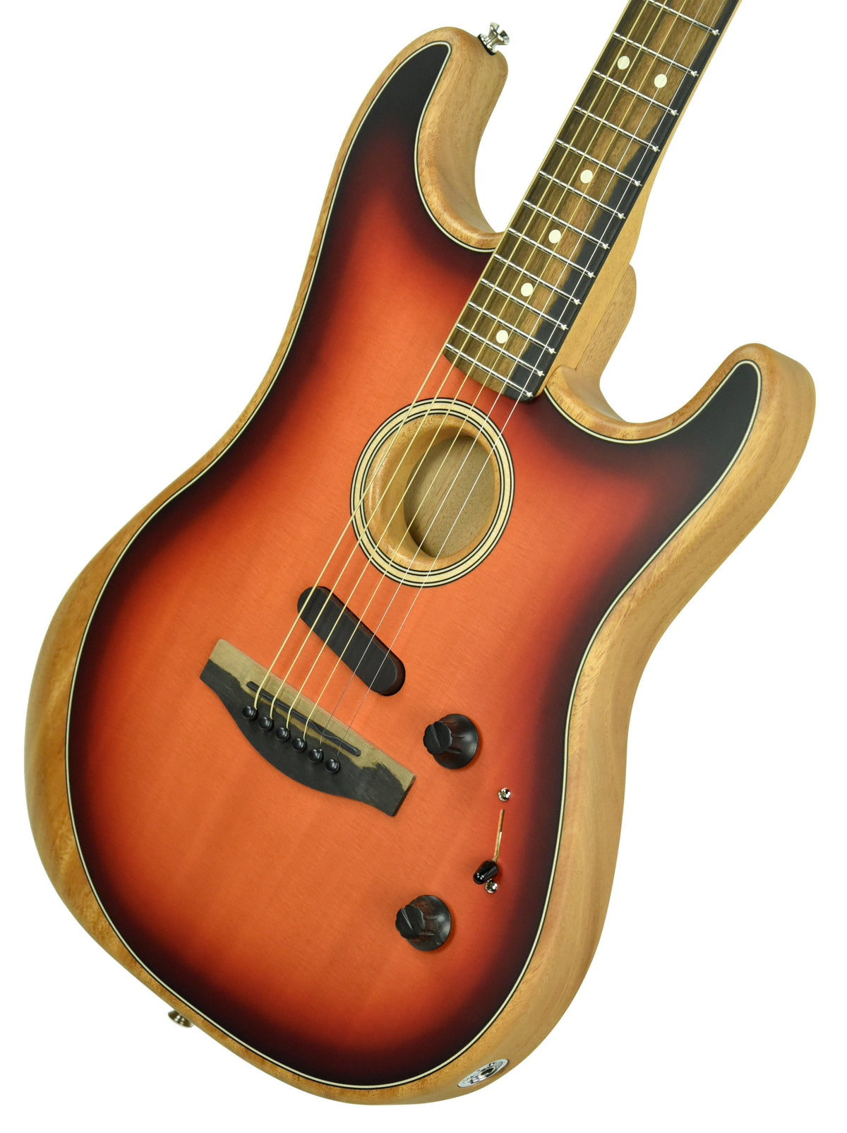Fender Acoustasonic Stratocaster in 3 Tone Sunburst US203022