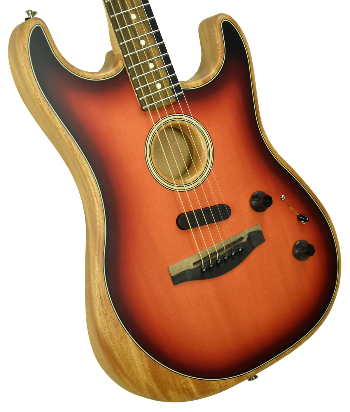 Fender Acoustasonic Stratocaster in 3 Tone Sunburst US203022