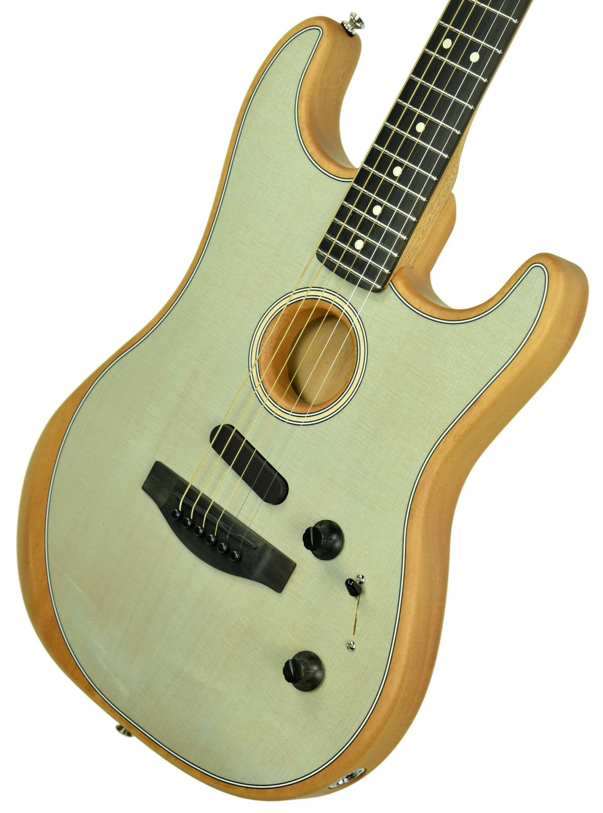 Fender American Acoustasonic Stratocaster in Transparent Sonic Blue US201437