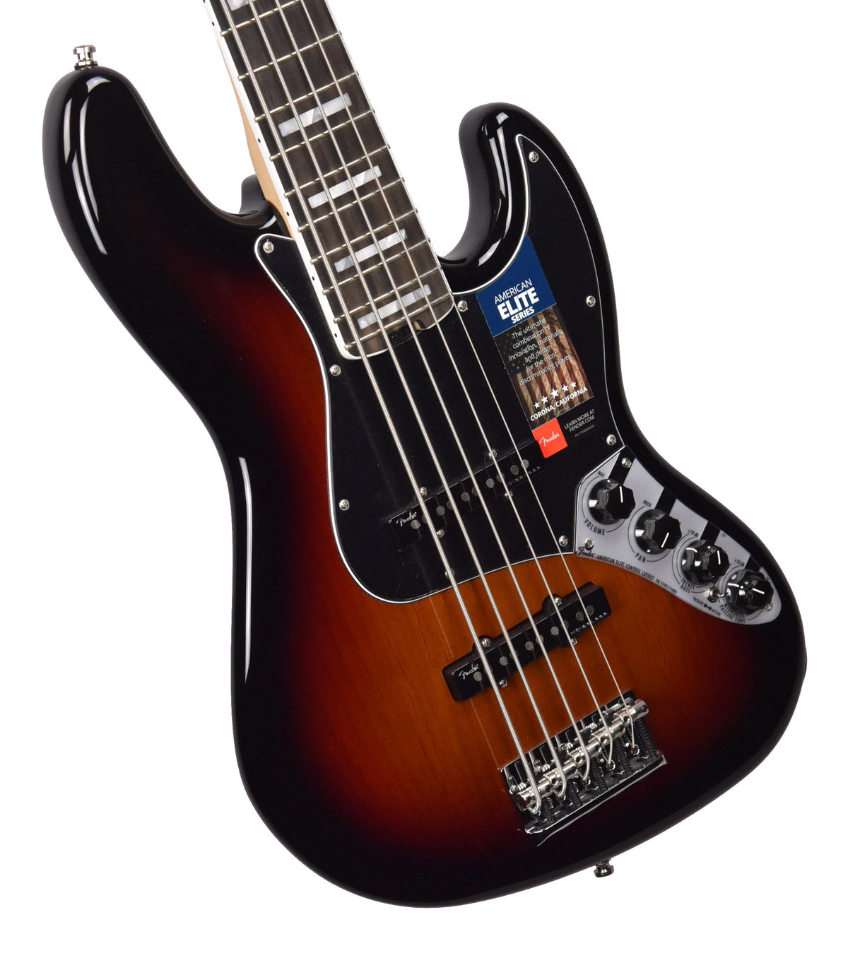 Fender American Elite Jazz Bass V Three Tone Sunburst US18042989