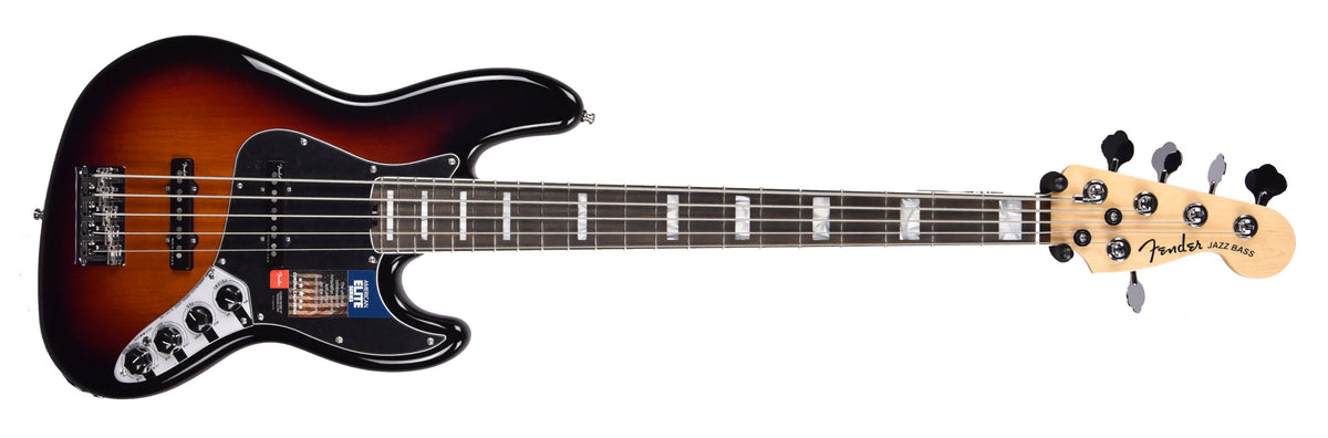 Fender American Elite Jazz Bass V Three Tone Sunburst US18042989