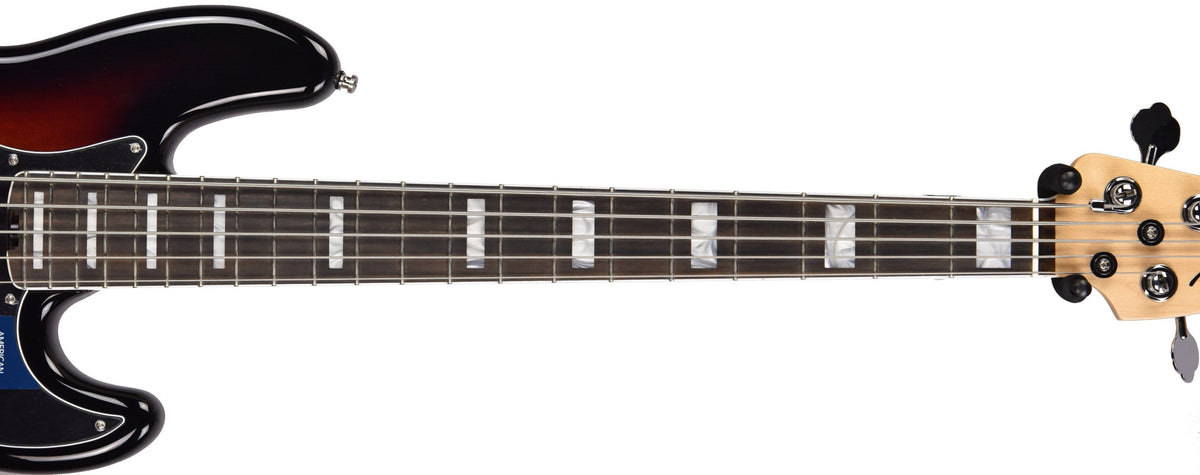 Fender American Elite Jazz Bass V Three Tone Sunburst US18042989