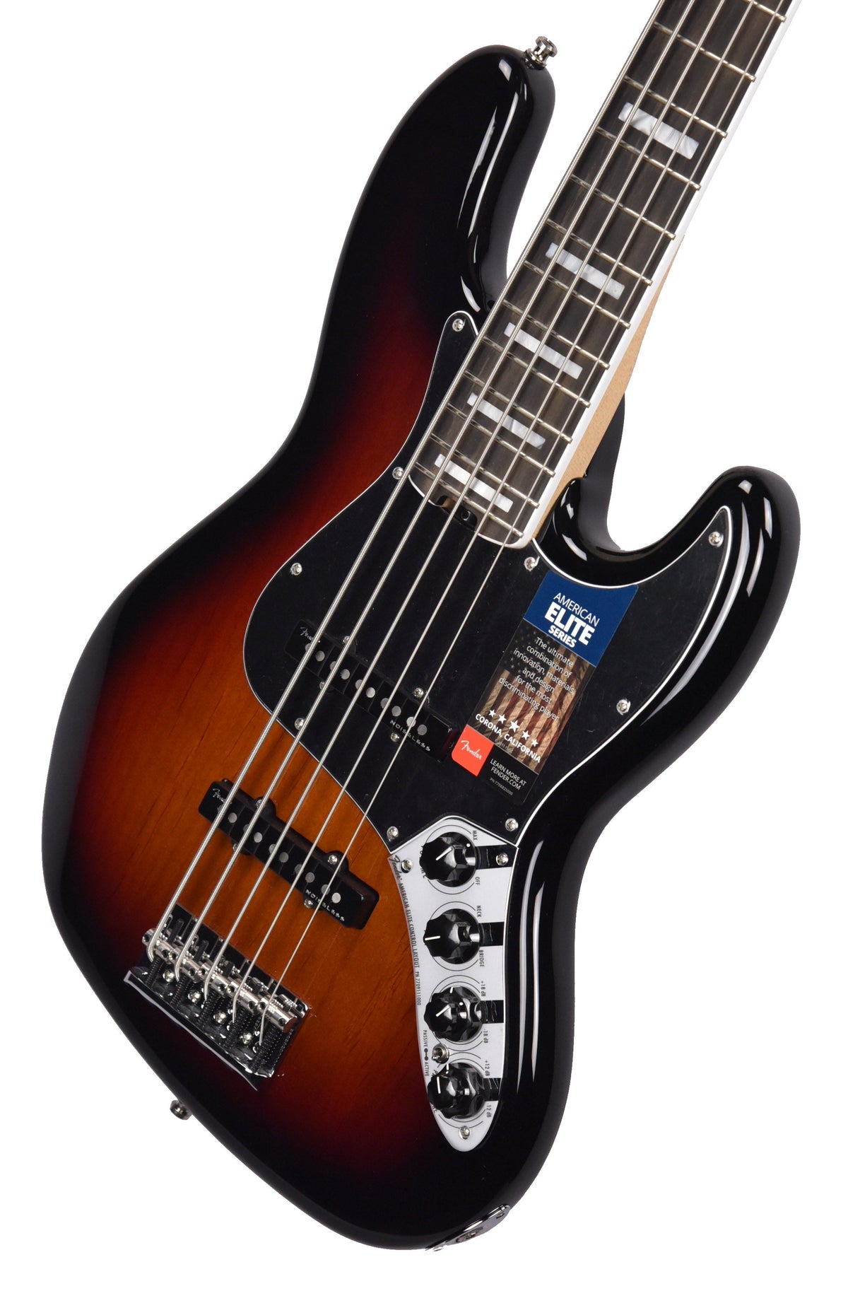 Fender American Elite Jazz Bass V Three Tone Sunburst US18042989