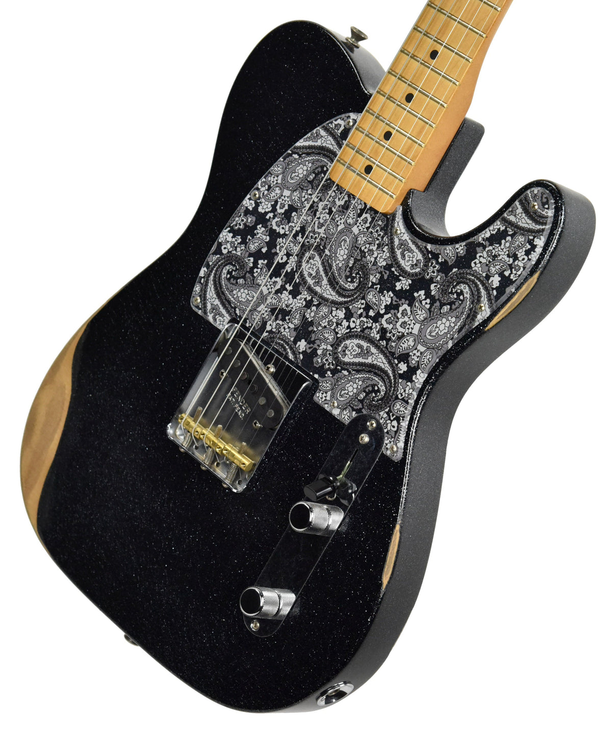Fender Brad Paisley Esquire in Road Worn Black Sparkle MX20163123