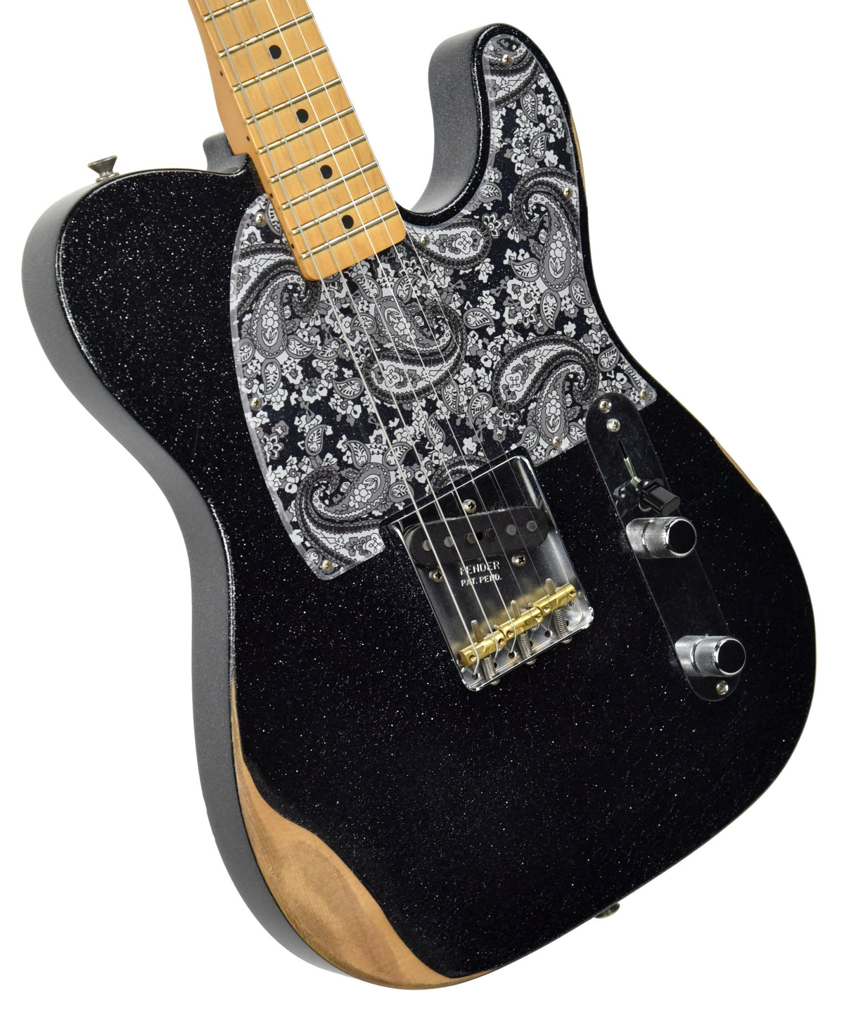 Fender Brad Paisley Esquire in Road Worn Black Sparkle MX20163123