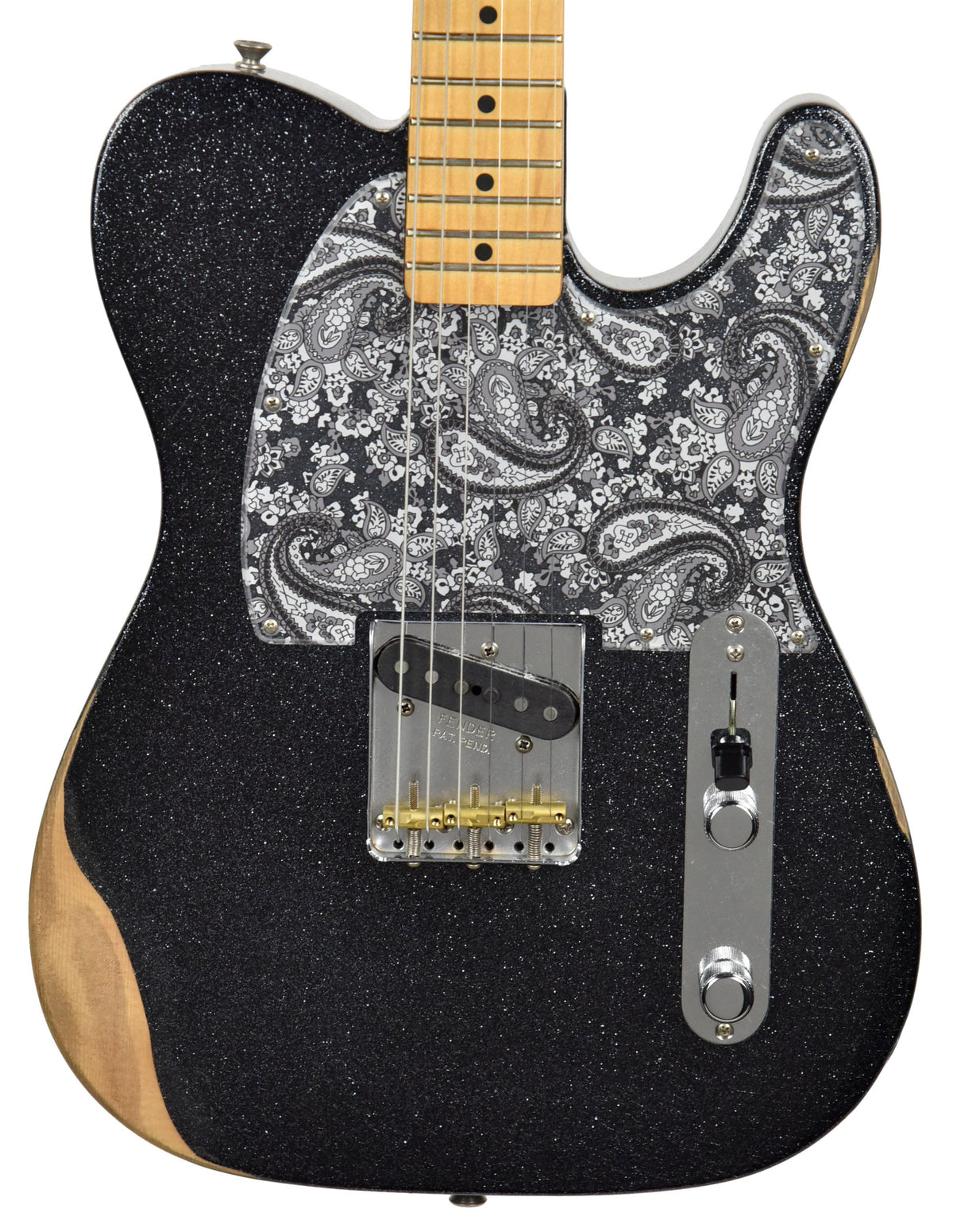 Fender Brad Paisley Esquire in Road Worn Black Sparkle MX20163123