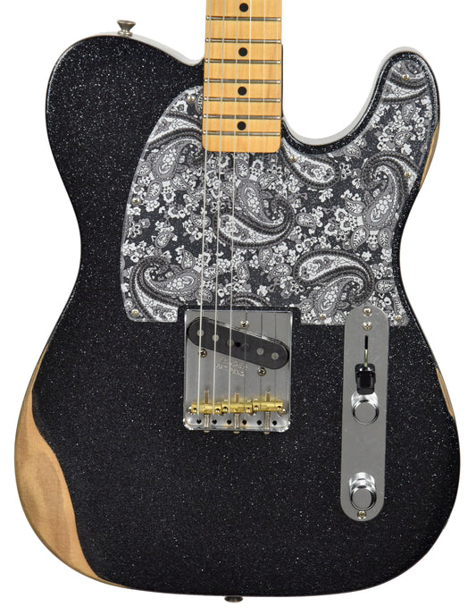 Fender Brad Paisley Esquire in Road Worn Black Sparkle MX20163123