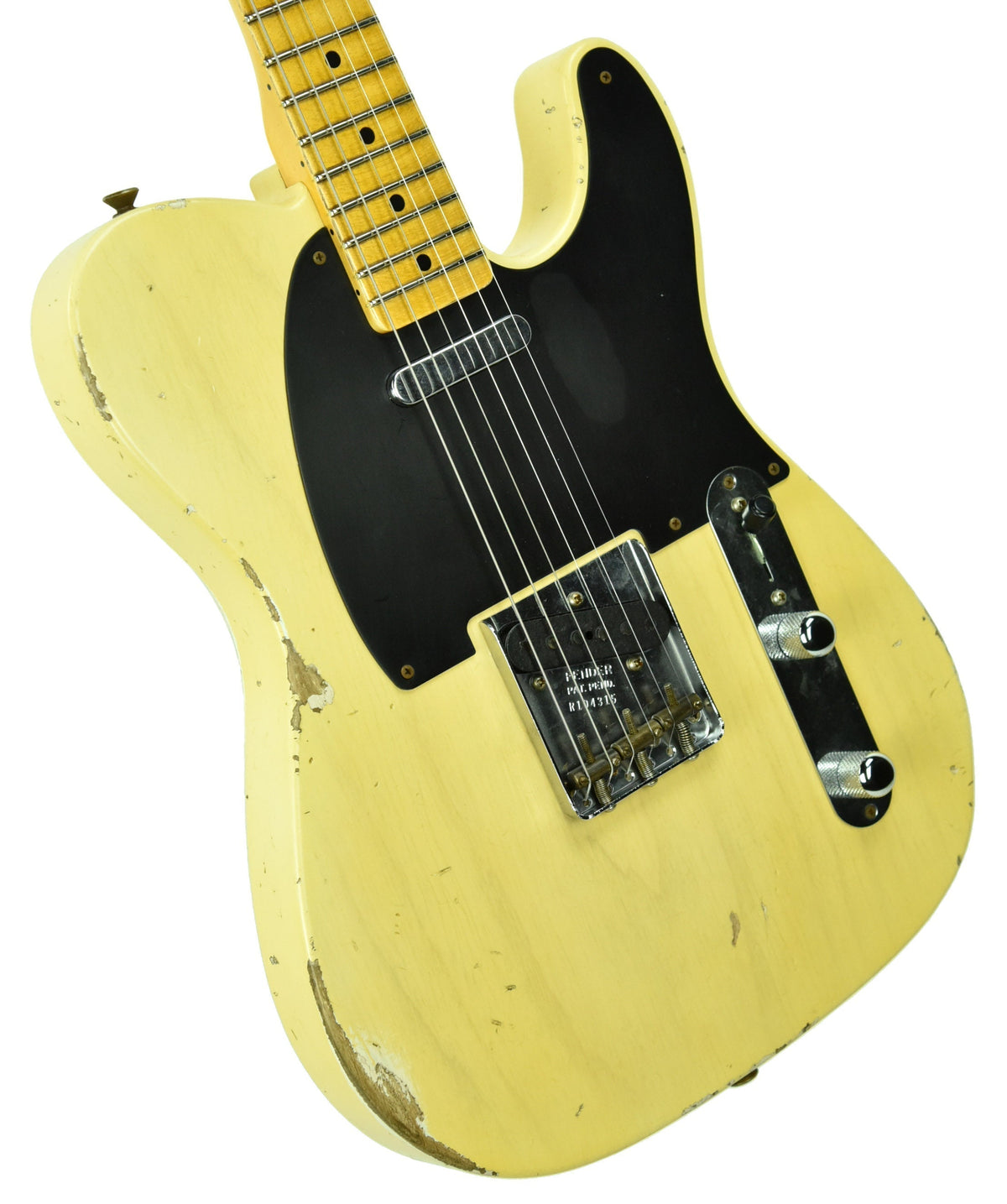 Fender Custom Shop 50's Telecaster Relic One Piece Ash Nocaster Blonde R104315
