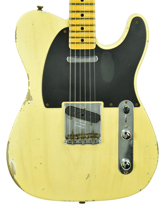 Fender Custom Shop 50's Telecaster Relic One Piece Ash Nocaster Blonde R104315