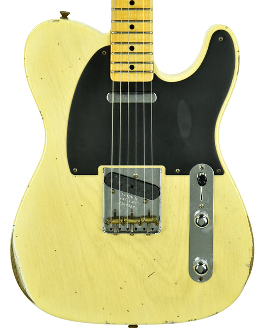 Fender Custom Shop 50s Telecaster Relic One Piece Ash Faded Nocaster Blonde R104359