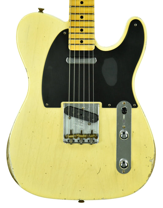 Fender Custom Shop 50s Telecaster Relic One Piece Ash Faded Nocaster Blonde R104393