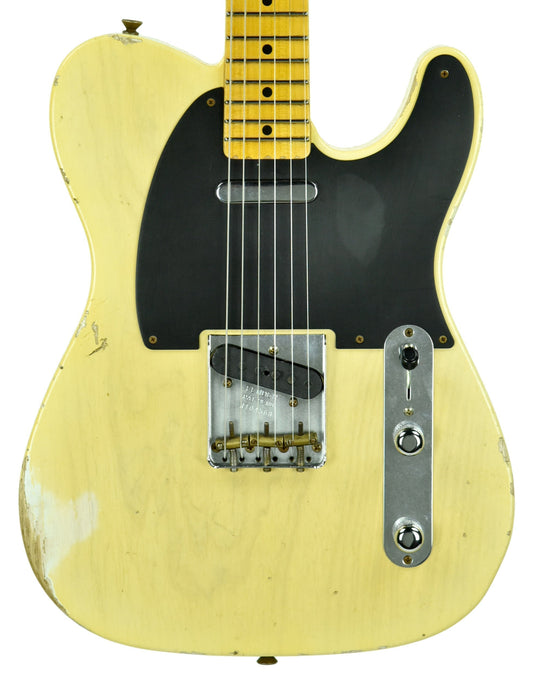 Fender Custom Shop 50s Telecaster Relic One Piece Ash Faded Nocaster Blonde R104568