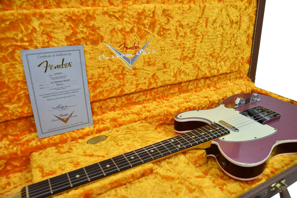 Fender Custom Shop 1960 Telecaster Custom Relic in Burgundy Mist Metallic R110015