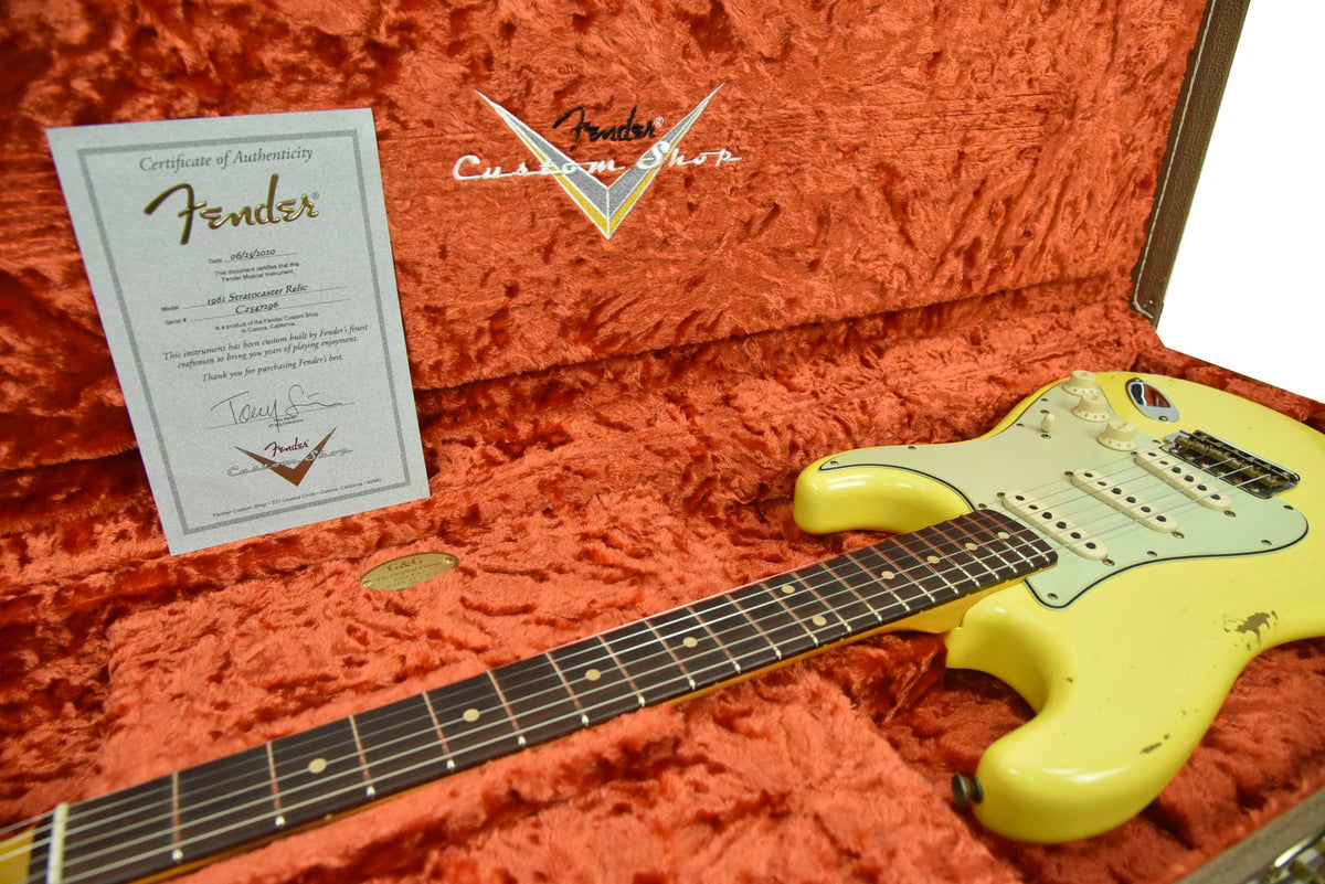 Fender Custom Shop 1961 Stratocaster Relic Graffiti Yellow CZ547296