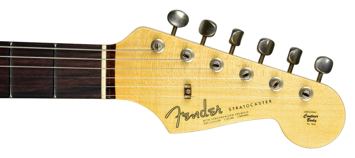Fender Custom Shop 63 Stratocaster Journeyman Relic in Aged Olympic White R107988
