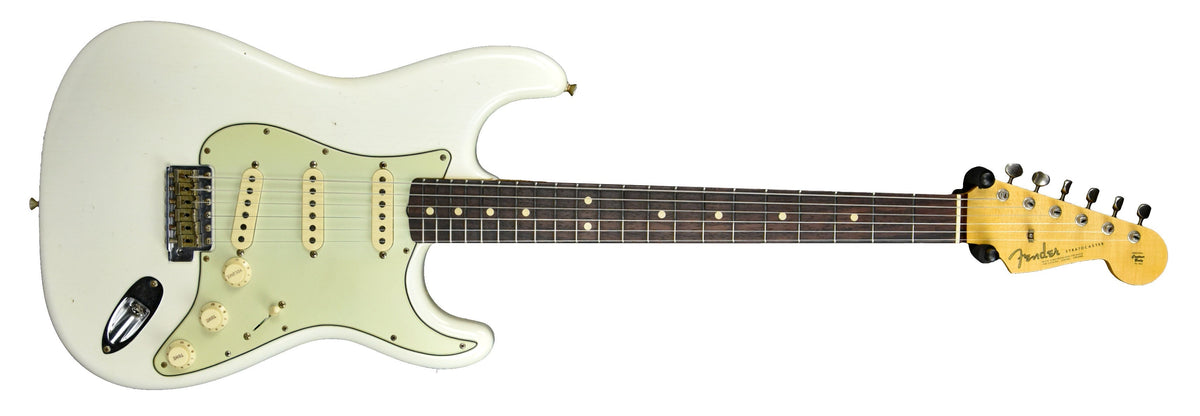 Fender Custom Shop 63 Stratocaster Journeyman Relic in Aged Olympic White R107988
