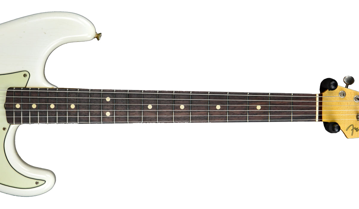 Fender Custom Shop 63 Stratocaster Journeyman Relic in Aged Olympic White R107988