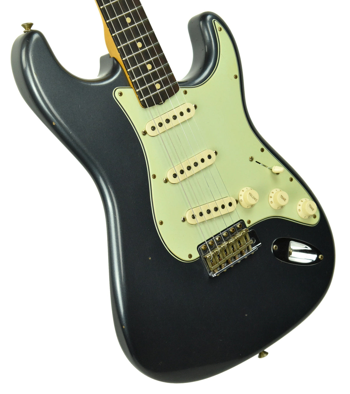 Fender Custom Shop 63 Stratocaster Journeyman Relic in Charcoal Frost Metallic R107957