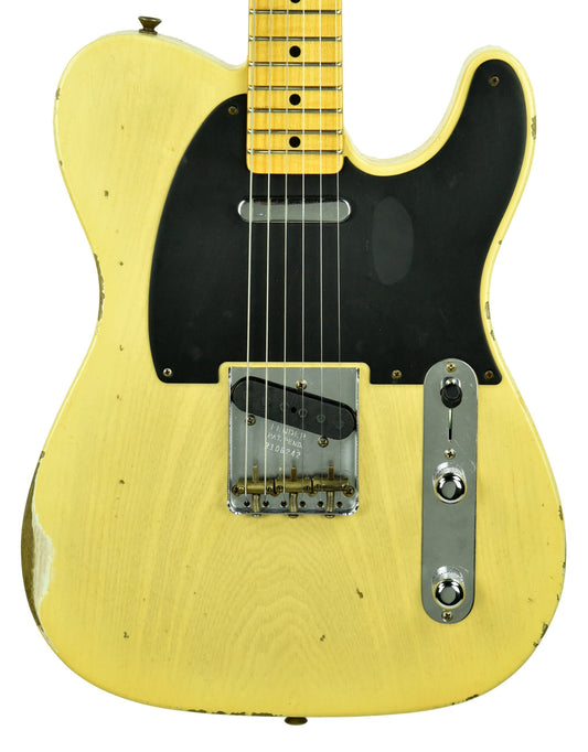 Fender Custom Shop 50s Telecaster Relic 1 Piece Ash Faded Nocaster Blonde R106242