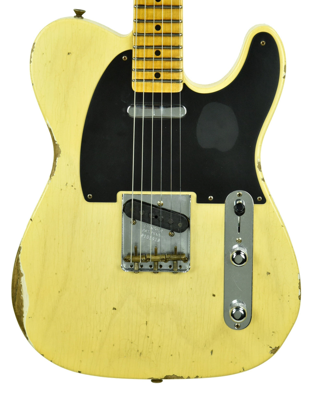 Fender Custom Shop 50s Telecaster Relic 1 Piece Ash in Faded Nocaster Blonde R105918