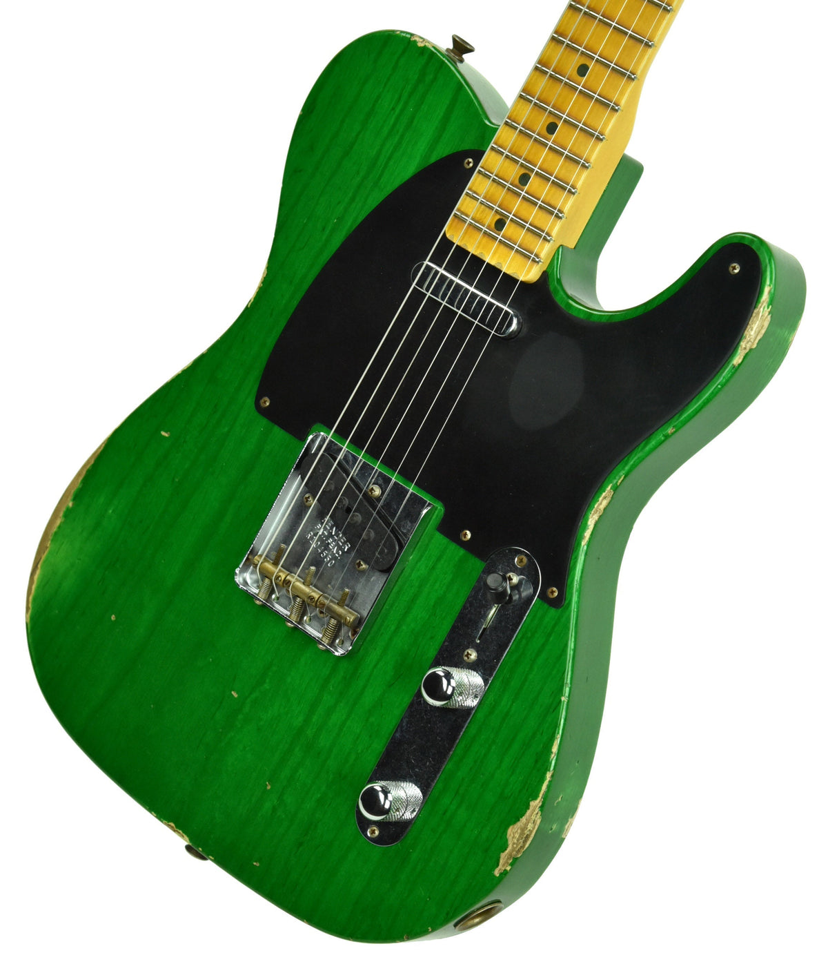 Fender Custom Shop 50s Telecaster Relic 1 Piece Ash Emerald Green Transparent R104550