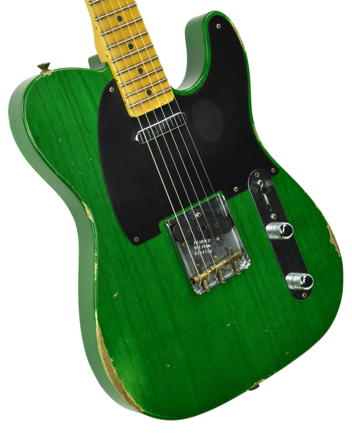 Fender Custom Shop 50s Telecaster Relic 1 Piece Ash Emerald Green Transparent R104550