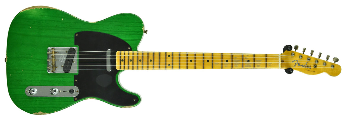 Fender Custom Shop 50s Telecaster Relic 1 Piece Ash Emerald Green Transparent R104550