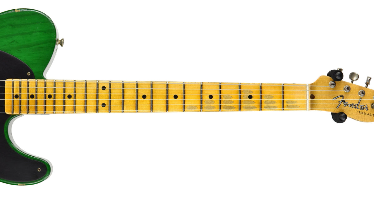 Fender Custom Shop 50s Telecaster Relic w/1 Piece Ash Body in Emerald Green Transparent R105667