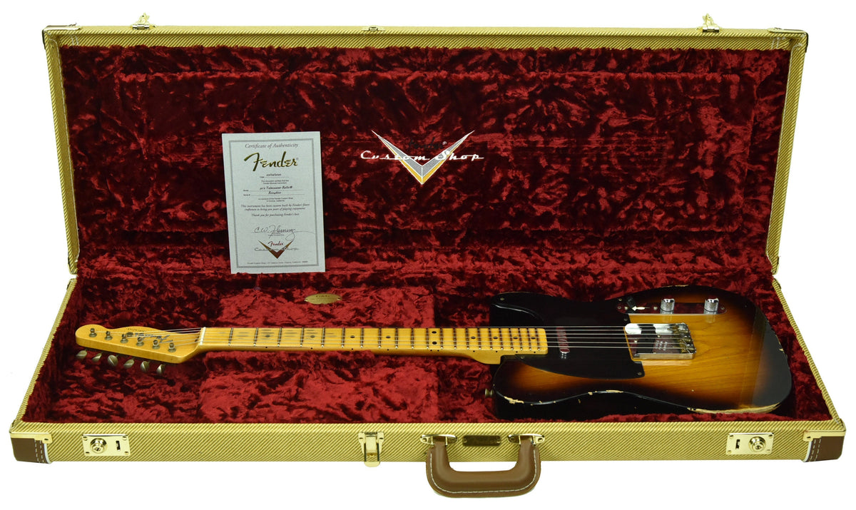 Fender Custom Shop 1950s Telecaster Relic 1 Piece Ash Body Two Tone Sunburst R104600