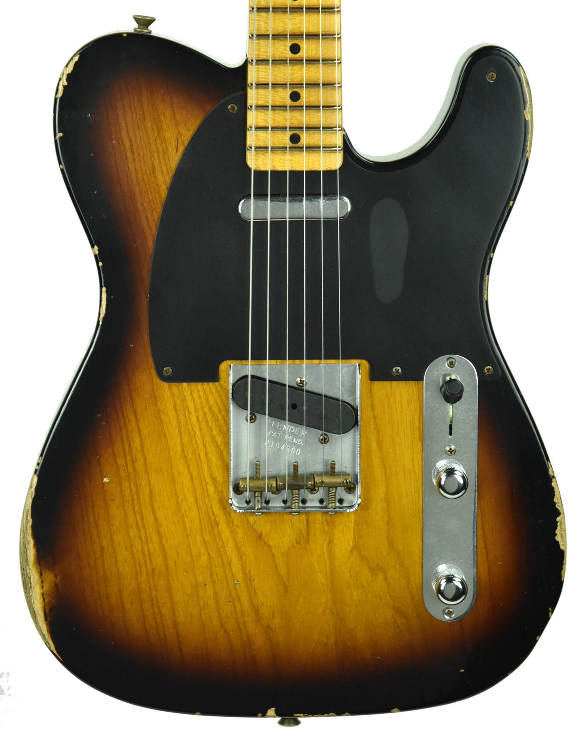 Fender Custom Shop 1950s Telecaster Relic 1 Piece Ash Body Two Tone Sunburst R104600