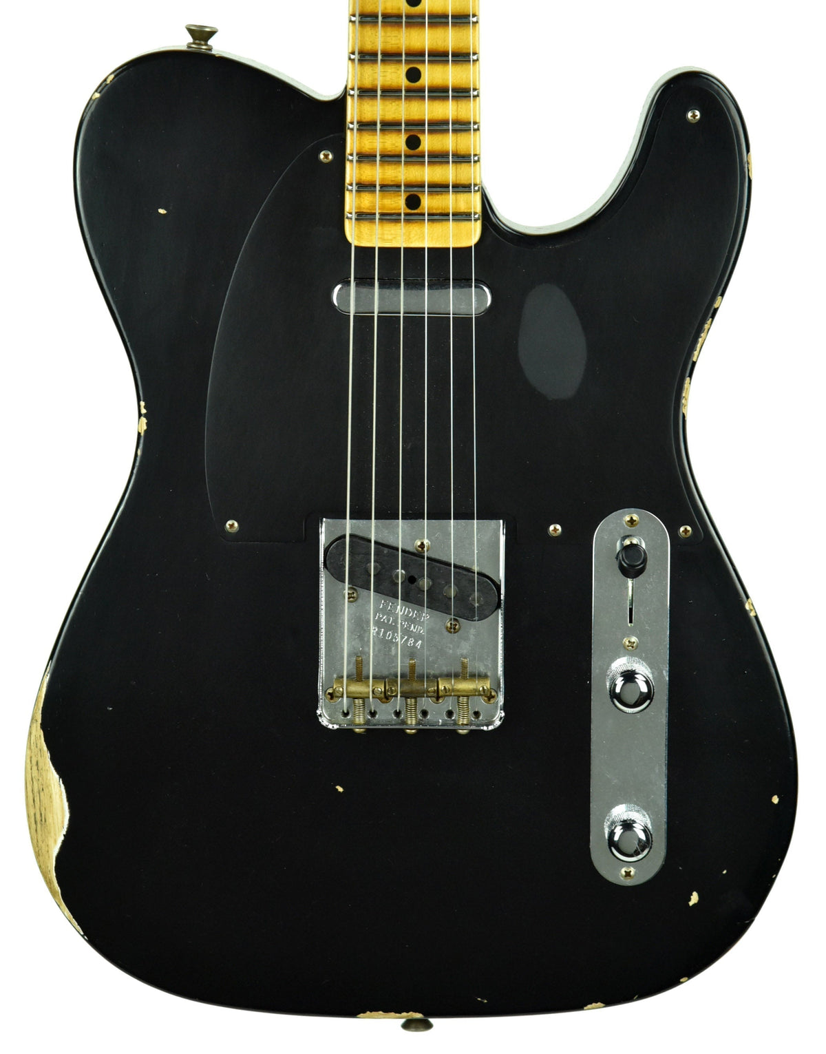 Fender Custom Shop 50s Telecaster Relic 1 Piece Ash in Black R105784