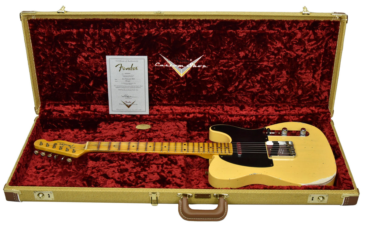 Fender Custom Shop 50s Telecaster Relic 1 Piece Ash in Nocaster Blonde R107451