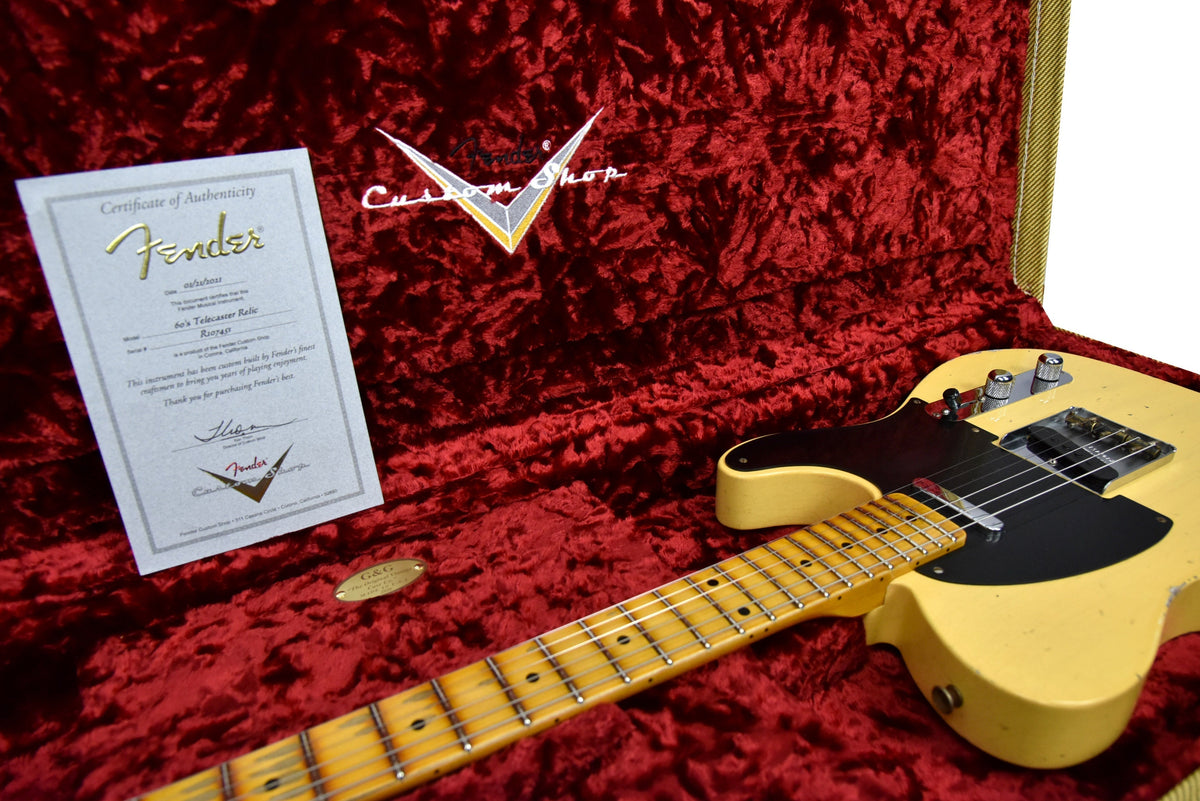 Fender Custom Shop 50s Telecaster Relic 1 Piece Ash in Nocaster Blonde R107451