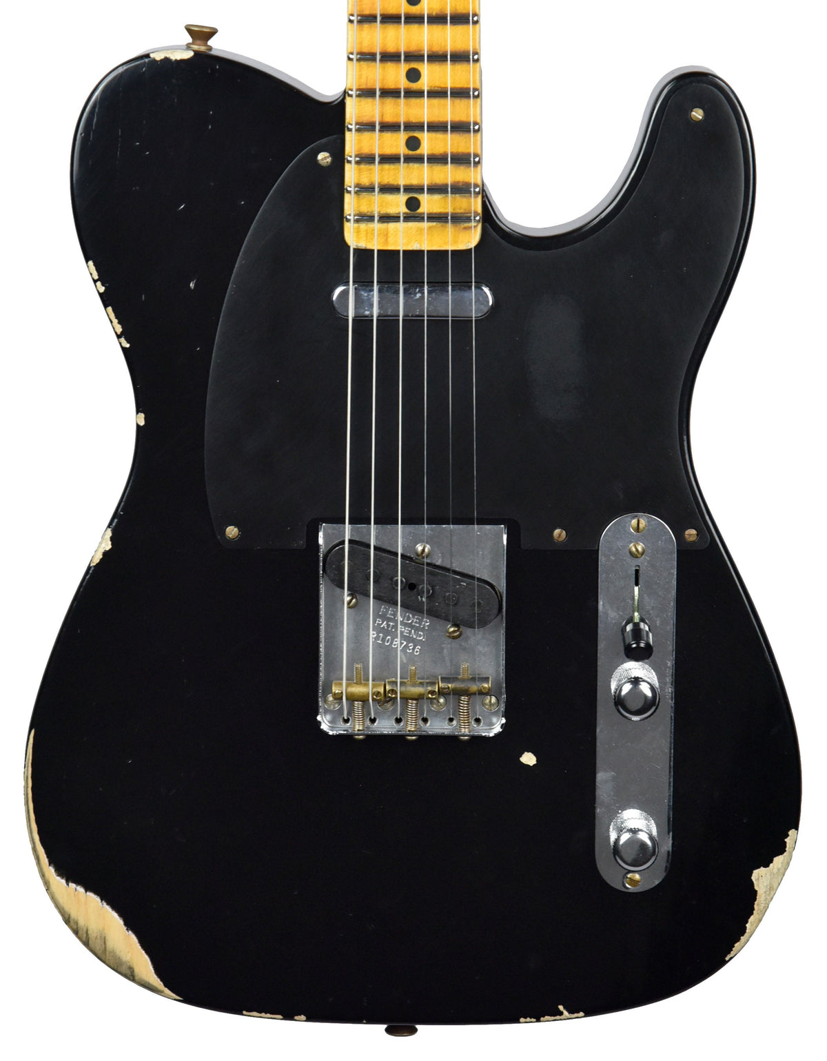 Fender Custom Shop 50s Telecaster Relic 1 Piece Ash in Black R108736