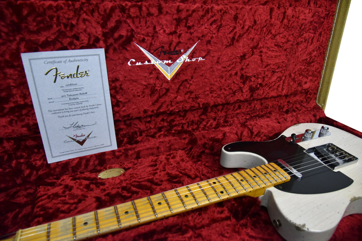 Fender Custom Shop 50s Telecaster Relic 1 Piece Ash in Aged White Blonde R108960
