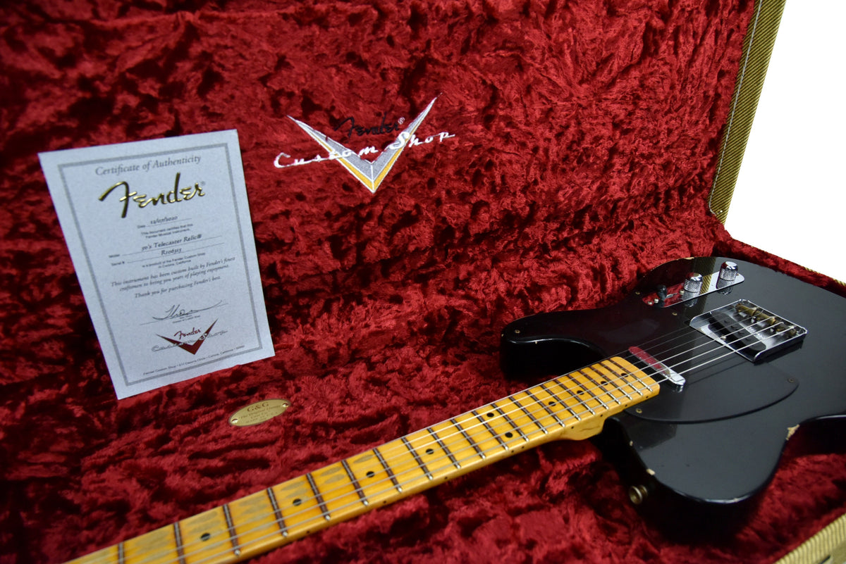 Fender Custom Shop 50s Telecaster Relic 1 Piece Ash in Black R106315