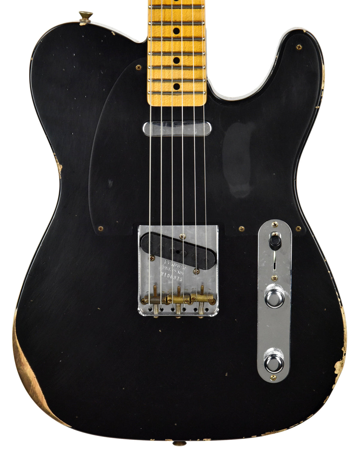 Fender Custom Shop 50s Telecaster Relic 1 Piece Ash in Black R106315