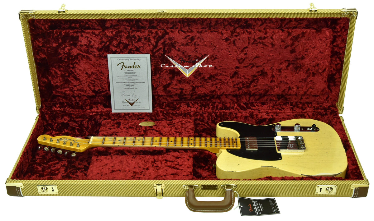 Fender Custom Shop 52 HS Telecaster Relic in Faded Nocaster Blonde R104323