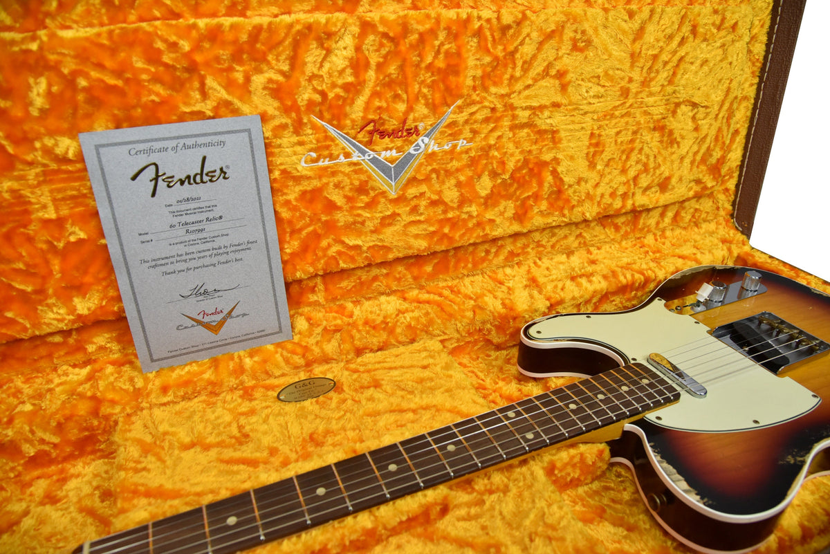 Fender Custom Shop 1960 Telecaster Custom Relic in Three Tone Sunburst R107991